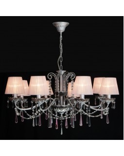 Подвесная люстра Eurosvet 10086/8 серебро/дымчатый хрусталь Strotskis-foto8