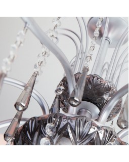 Подвесная люстра Eurosvet 10086/8 серебро/дымчатый хрусталь Strotskis-foto9