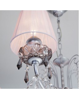 Подвесная люстра Eurosvet 10086/8 серебро/дымчатый хрусталь Strotskis-foto10