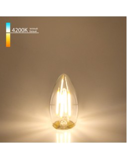 Светодиодная лампа Elektrostandard Свеча CD F 7W 4200K E27 (C35 прозрачный)-foto2