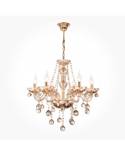 Подвесная люстра Eurosvet 10052/6 золото/тонированный хрусталь Strotskis-foto7