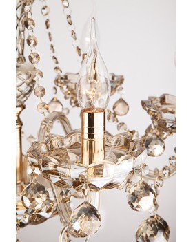 Подвесная люстра Eurosvet 10052/6 золото/тонированный хрусталь Strotskis-foto8