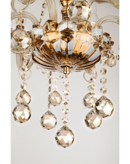 Подвесная люстра Eurosvet 10052/6 золото/тонированный хрусталь Strotskis-foto9