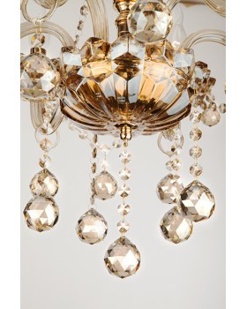 Подвесная люстра Eurosvet 10052/6 золото/тонированный хрусталь Strotskis-foto9