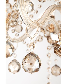 Подвесная люстра Eurosvet 10052/6 золото/тонированный хрусталь Strotskis-foto10