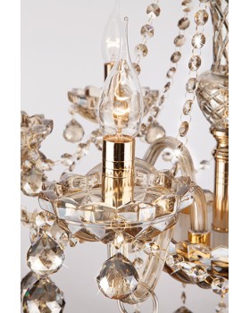 Подвесная люстра Eurosvet 10052/6 золото/тонированный хрусталь Strotskis-foto12