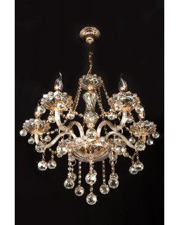 Подвесная люстра Eurosvet 10052/6 золото/тонированный хрусталь Strotskis-foto14