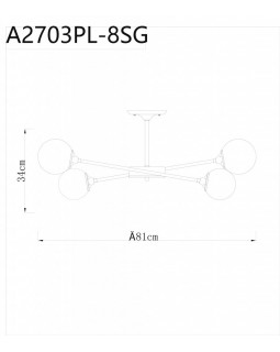 Люстра на штанге ARTE Lamp A2703PL-8SG-foto5