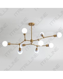 Люстра на штанге ITALLINE Vega SP 6228/9 brass-foto2
