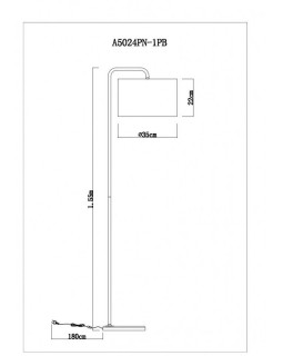 Торшер ARTE Lamp A5024PN-1PB-foto5
