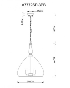 Подвесная люстра ARTE Lamp A7772SP-3PB-foto5
