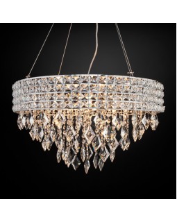 Подвесная люстра Eurosvet 10115/8 хром/прозрачный хрусталь Strotskis-foto2