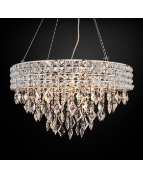 Подвесная люстра Eurosvet 10115/8 хром/прозрачный хрусталь Strotskis-foto2