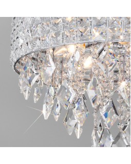 Подвесная люстра Eurosvet 10115/8 хром/прозрачный хрусталь Strotskis-foto3