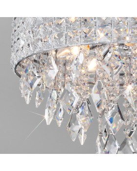 Подвесная люстра Eurosvet 10115/8 хром/прозрачный хрусталь Strotskis-foto3