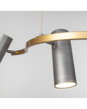 Подвесная люстра Eurosvet 90103/5 матовый серый/золото-foto3