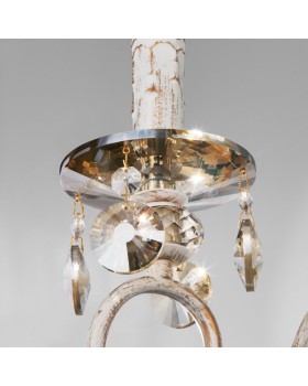 Бра Eurosvet 10104/1 белый с золотом/тонированный хрусталь Strotskis-foto3