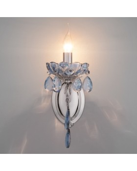 Бра Eurosvet 10109/1 хром/лазурный хрусталь Strotskis-foto3