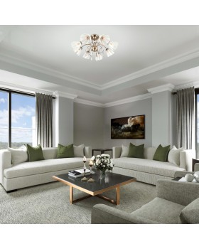 Люстра на штанге Eurosvet 30155/8 античная бронза-foto2