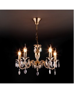 Подвесная люстра Eurosvet 10102/5 античная бронза/прозрачный хрусталь Strotskis-foto2