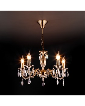 Подвесная люстра Eurosvet 10102/5 античная бронза/прозрачный хрусталь Strotskis-foto2