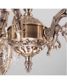 Подвесная люстра Eurosvet 10102/5 античная бронза/прозрачный хрусталь Strotskis-foto4