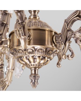 Подвесная люстра Eurosvet 10102/5 античная бронза/прозрачный хрусталь Strotskis-foto4