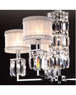 Подвесная люстра Eurosvet 10099/5 хром/прозрачный хрусталь Strotskis-foto3