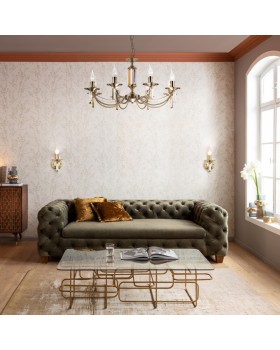 Подвесная люстра Eurosvet 60087/8 античная бронза-foto2