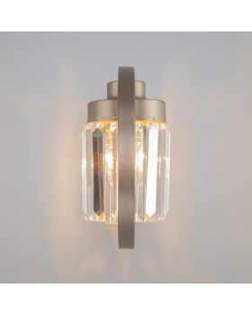 Бра Eurosvet 10095/1 сатин-никель/прозрачный хрусталь Strotskis-foto3