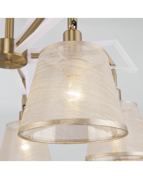 Люстра на штанге Eurosvet 60082/5 золотая бронза-foto3