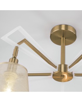 Люстра на штанге Eurosvet 60082/5 золотая бронза-foto4