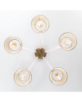 Люстра на штанге Eurosvet 60082/5 золотая бронза-foto7