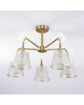 Люстра на штанге Eurosvet 60082/5 золотая бронза-foto8