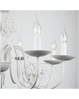 Подвесная люстра Eurosvet 60018/8 белый с золотом-foto3