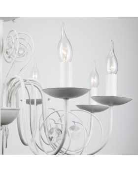 Подвесная люстра Eurosvet 60018/8 белый с золотом-foto3