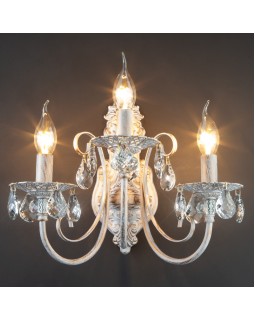 Бра Eurosvet 3305/3 белый с золотом/прозрачный хрусталь Strotskis-foto2