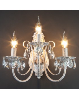 Бра Eurosvet 3305/3 белый с золотом/прозрачный хрусталь Strotskis-foto2