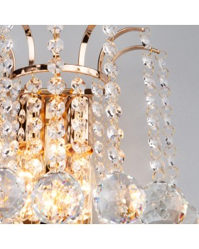 Бра Eurosvet 3299/2 золото/прозрачный хрусталь Strotskis-foto2
