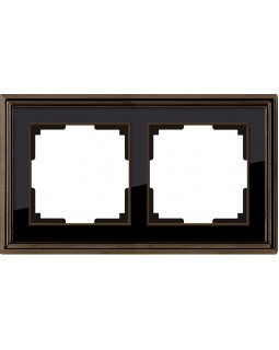 Рамка Werkel WL17-Frame-02/ Рамка на 2 поста (бронза/черный)-foto2