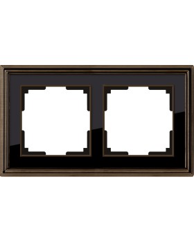 Рамка Werkel WL17-Frame-02/ Рамка на 2 поста (бронза/черный)-foto2