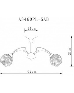 Люстра на штанге ARTE Lamp A3461PL-5AB-foto5