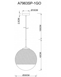 Подвесной светильник ARTE Lamp A7963SP-1GO-foto3