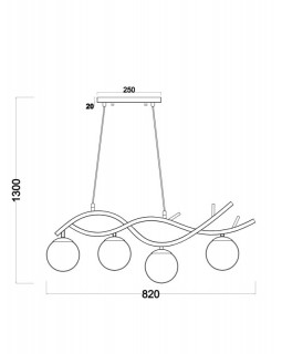 Подвесная люстра Freya FR8014PL-04BS-foto2