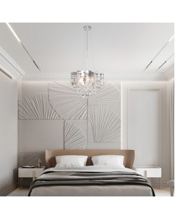 Подвесная люстра Eurosvet 10123/6 хром/прозрачный хрусталь Strotskis Smart (10114/6)-foto2