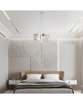 Подвесная люстра Eurosvet 10123/6 хром/прозрачный хрусталь Strotskis Smart (10114/6)-foto2