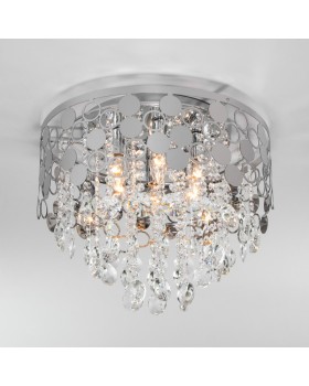 Подвесная люстра Eurosvet 10123/6 хром/прозрачный хрусталь Strotskis Smart (10114/6)-foto3