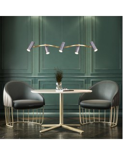 Подвесная люстра Eurosvet 90103/5 матовый серый/золото-foto2