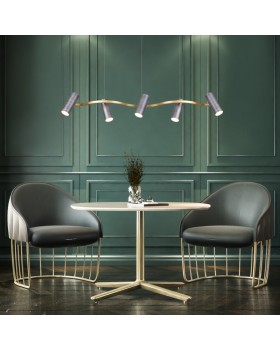 Подвесная люстра Eurosvet 90103/5 матовый серый/золото-foto2