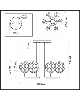 Люстра на штанге Odeon Light 4982/6C-foto2